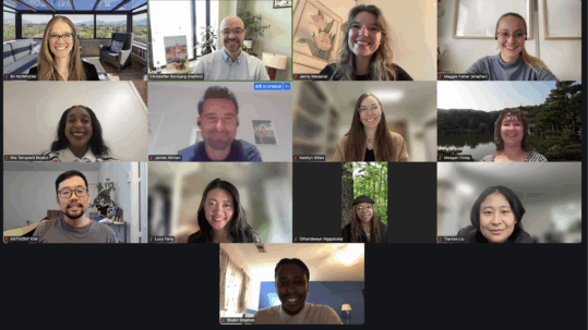 A screenshot of the convening, showing the smiling faces of the participants